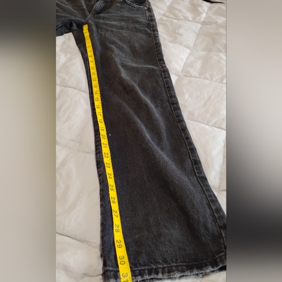 Garage 90's Straight | Washed Black Wide Leg Jeans | Size 25 - Picture 8 of 13